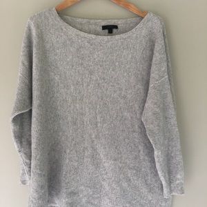 J. Crew Gray Wool Blend Sweater with Dolman Sleeves